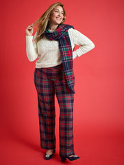TALBOTS GREENWICH WIDE LEG PANTS - DASHING PLAID | Talbots online