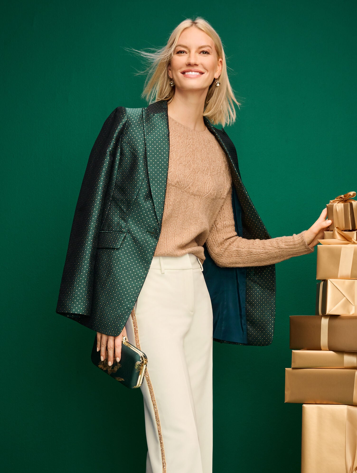 WIDE LEG PANTS - SEQUIN STRIPE | Talbots on sale