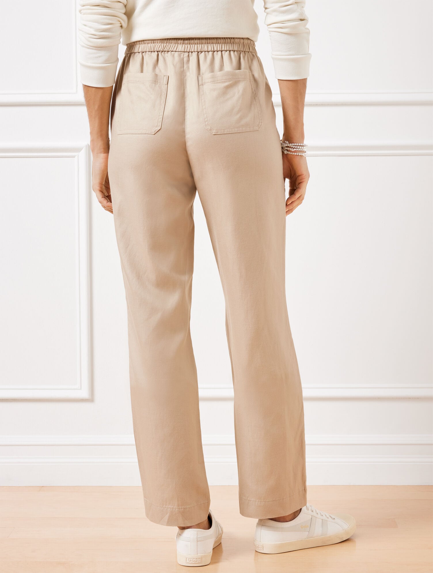 STRAIGHT LEG DRAWSTRING PANTS | Talbots sale