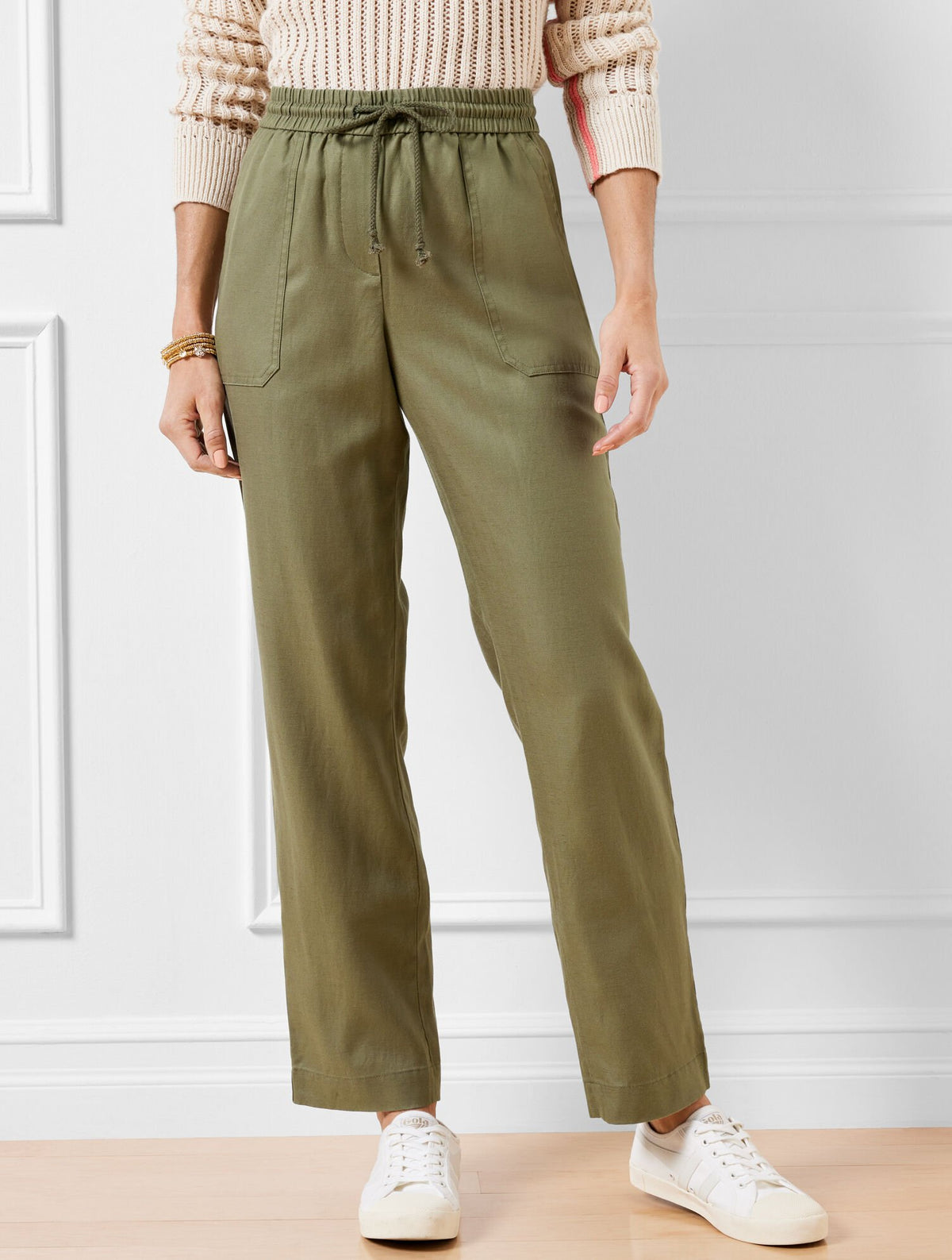 STRAIGHT LEG DRAWSTRING PANTS | Talbots sale