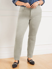 SPARKLE STRETCH CORDUROY STRAIGHT LEG PANTS | Talbots discount