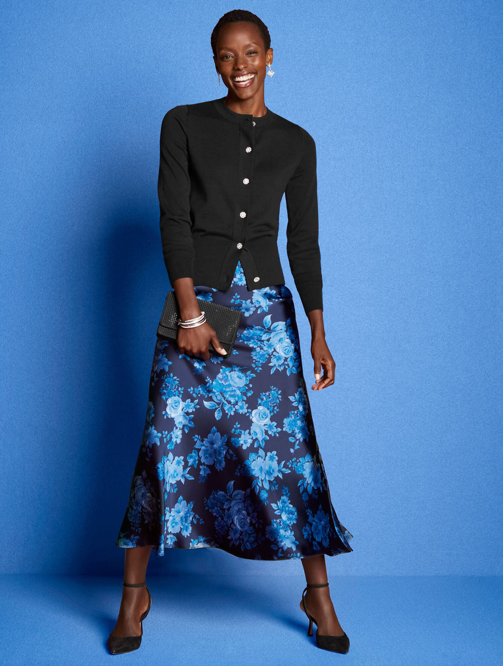 SATIN MAXI SLIP SKIRT - FLOURISH FLORAL | Talbots near me