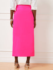 TAFFETA DRAPED MAXI SKIRT | Talbots US