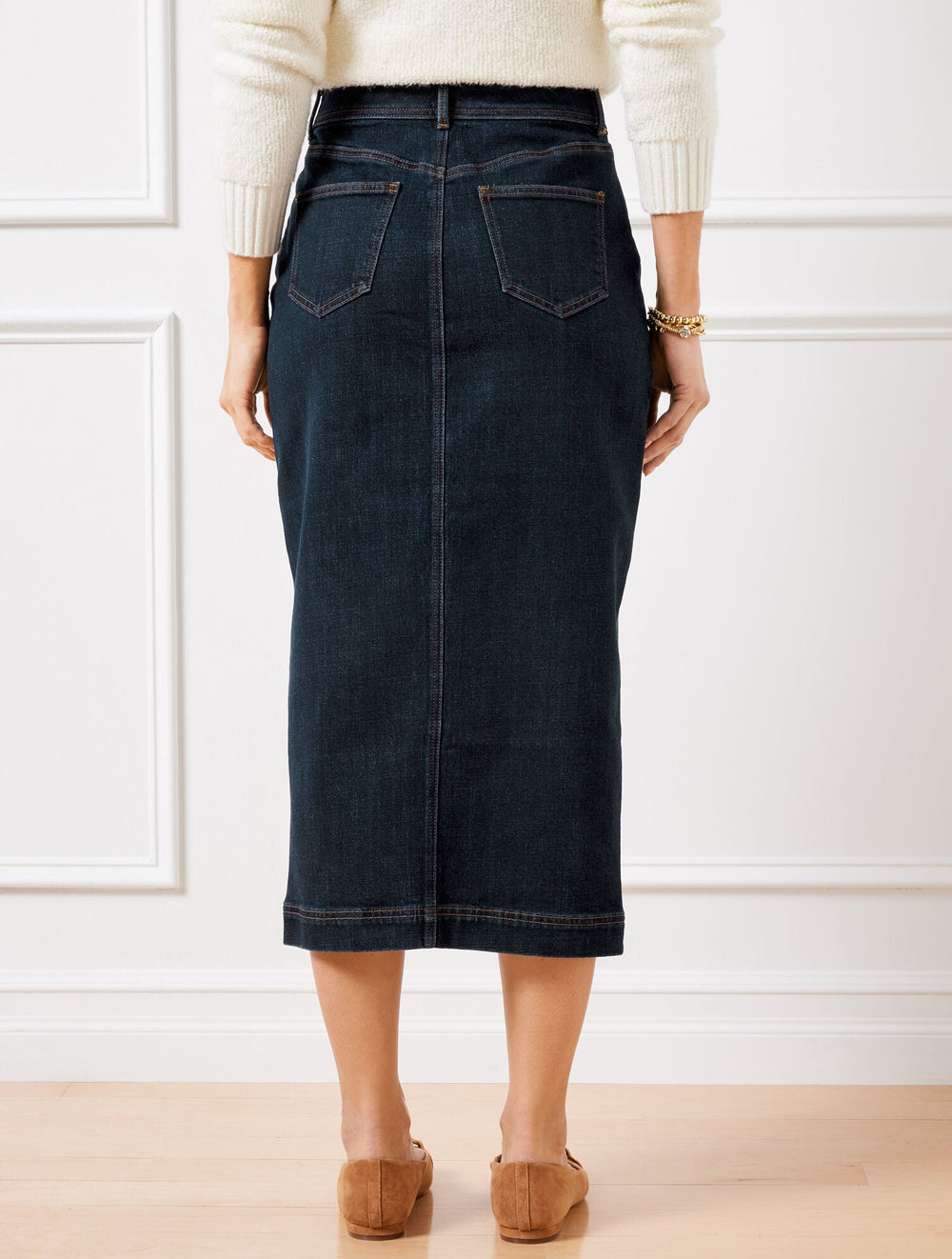 DENIM MIDI SKIRT - PARK WASH | Talbots discount
