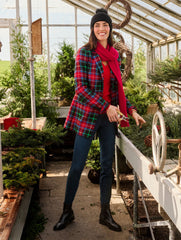 OPEN FRONT BLAZER - LOG FIRE PLAID | Talbots sale