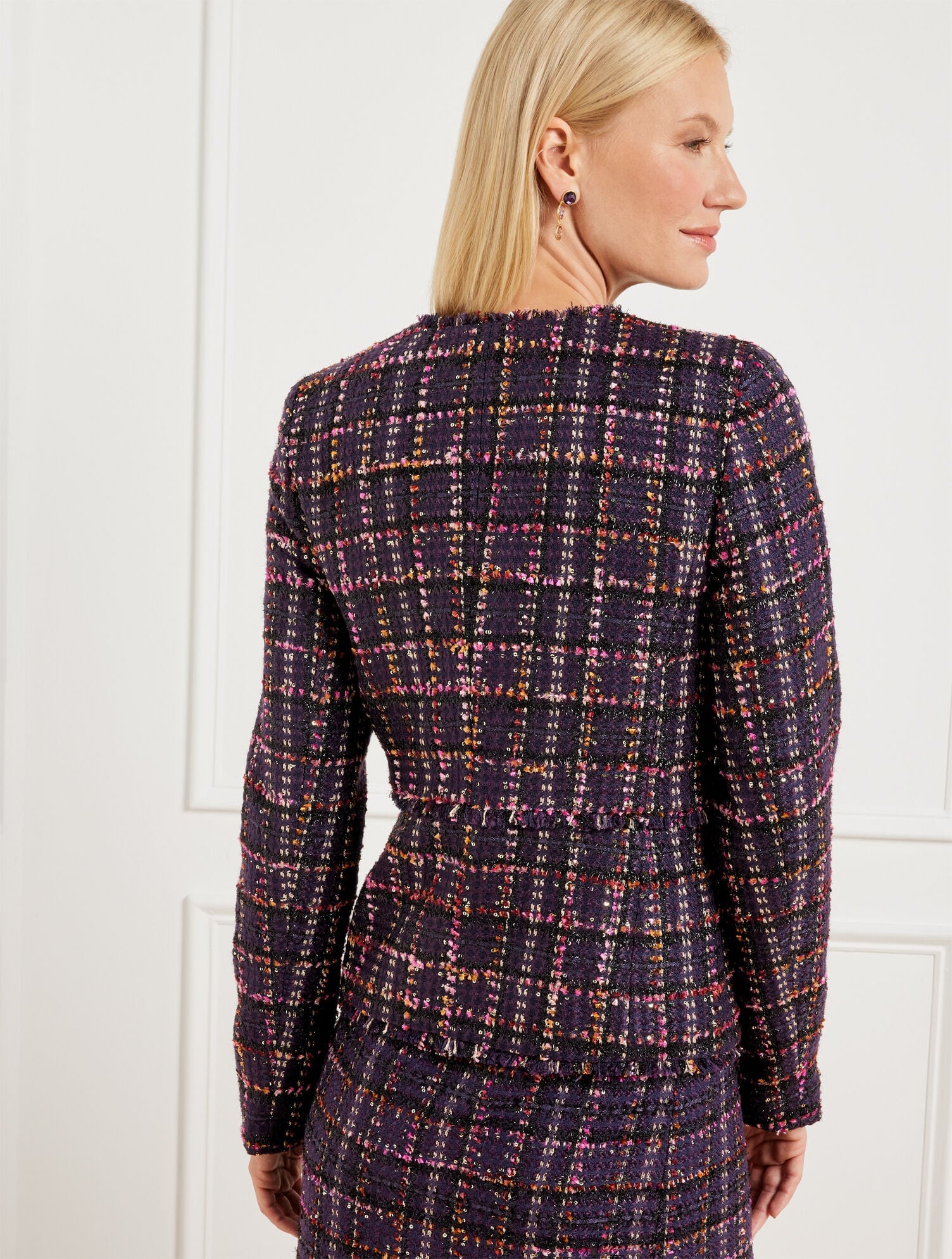 MIDNIGHT SPARKLE TWEED JACKET | Talbots sale