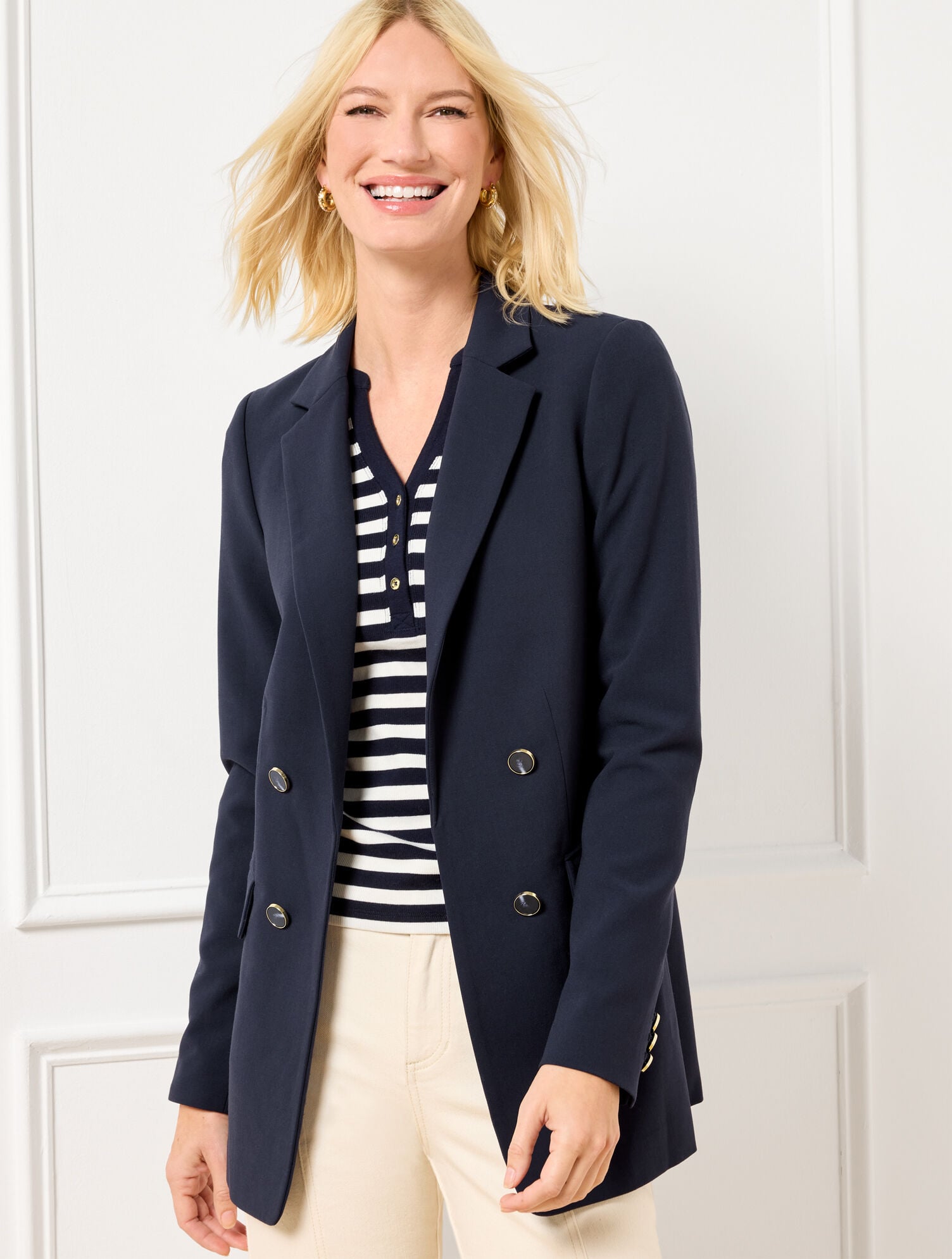 TAILORED STRETCH NO CLOSE BLAZER | Talbots discount