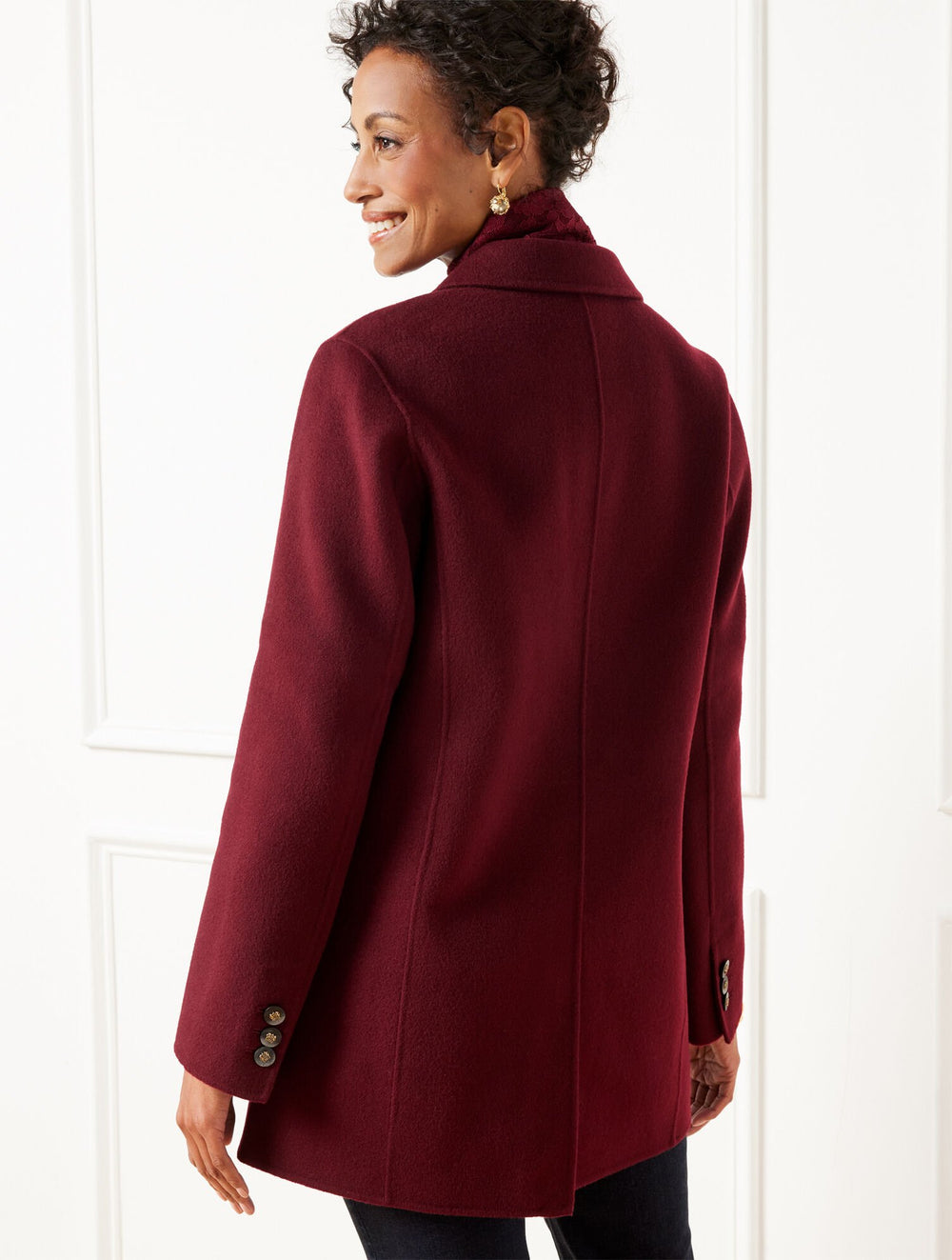 DOUBLE FACE WOOL BLEND BLAZER | Talbots outlet