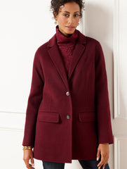 DOUBLE FACE WOOL BLEND BLAZER | Talbots outlet