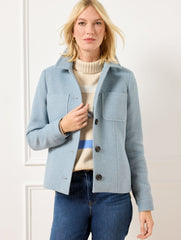 BRUSHED TWILL SHIRT JACKET | Talbots sale