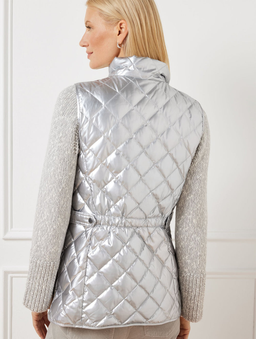 QUILTED DOWN PUFFER VEST - METALLIC | Talbots discount