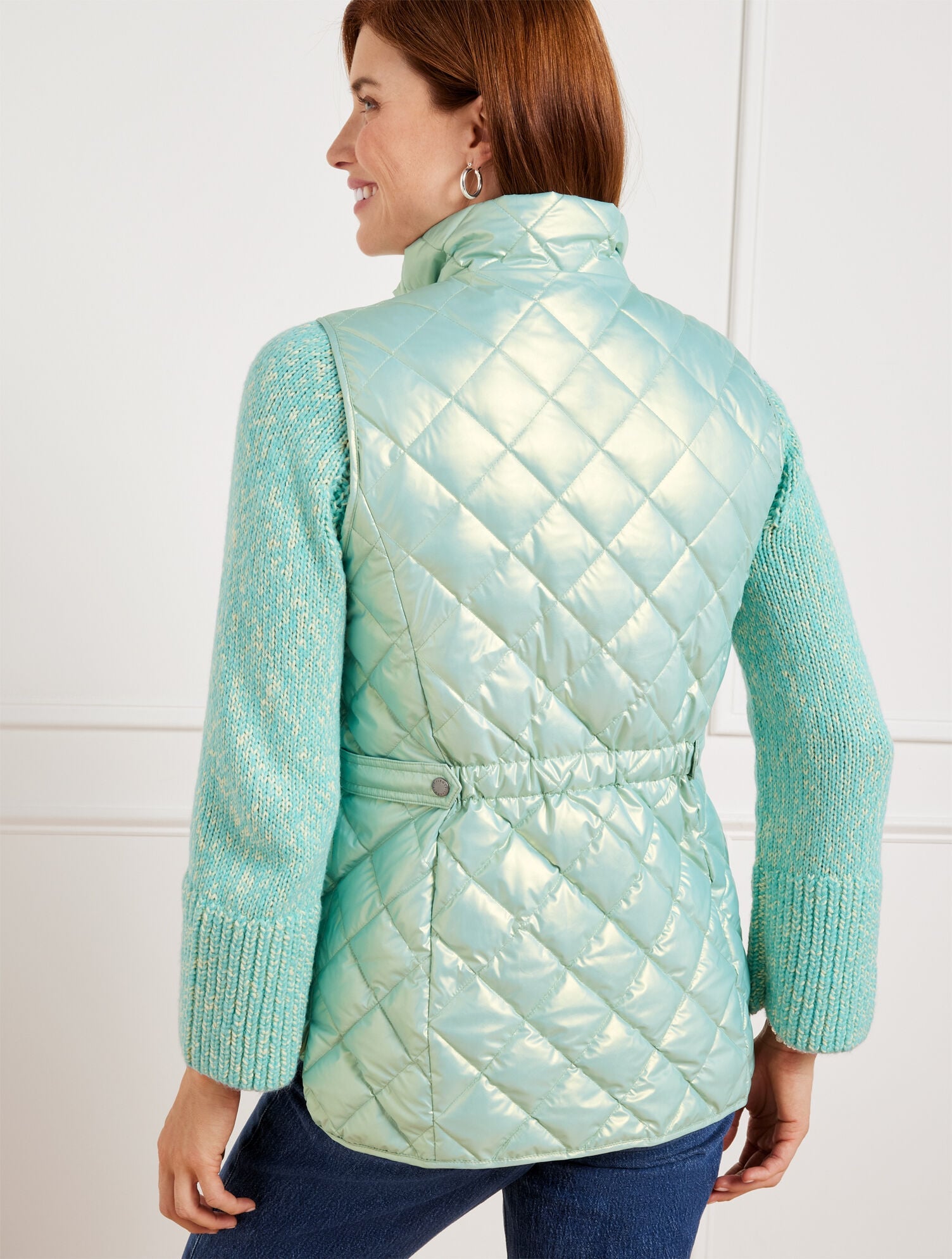 QUILTED DOWN PUFFER VEST - PEARLIZED | Talbots online
