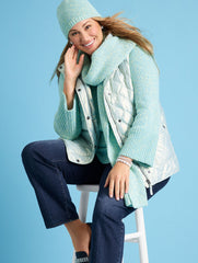 QUILTED DOWN PUFFER VEST - PEARLIZED | Talbots online