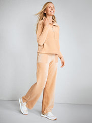 SKY LOUNGE VELOUR WIDE LEG PANTS | Talbots on sale