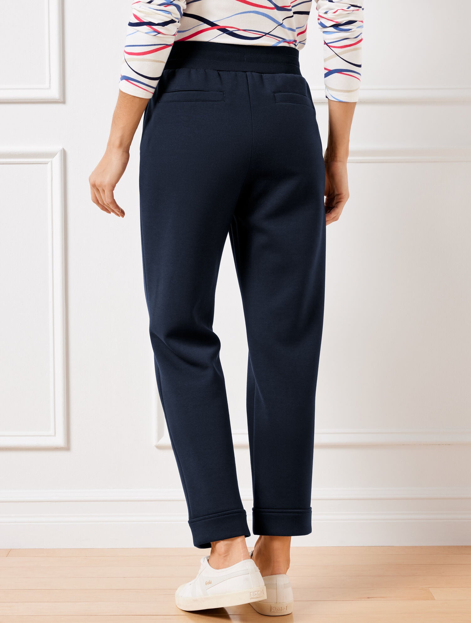 AIRKNIT STRETCH STRAIGHT LEG CUFF PANTS | Talbots discount