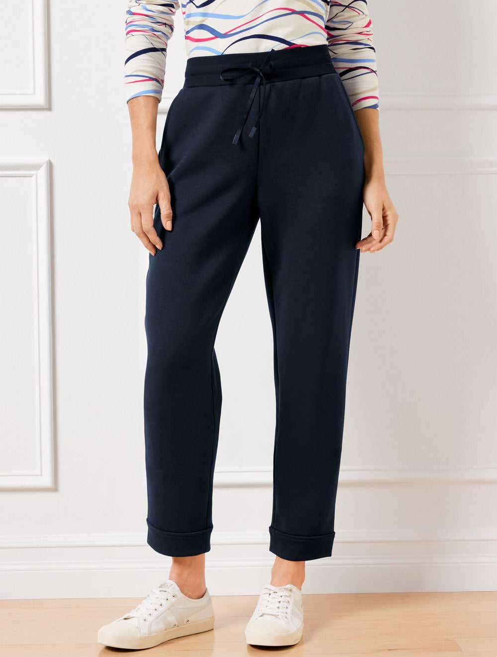 AIRKNIT STRETCH STRAIGHT LEG CUFF PANTS | Talbots discount
