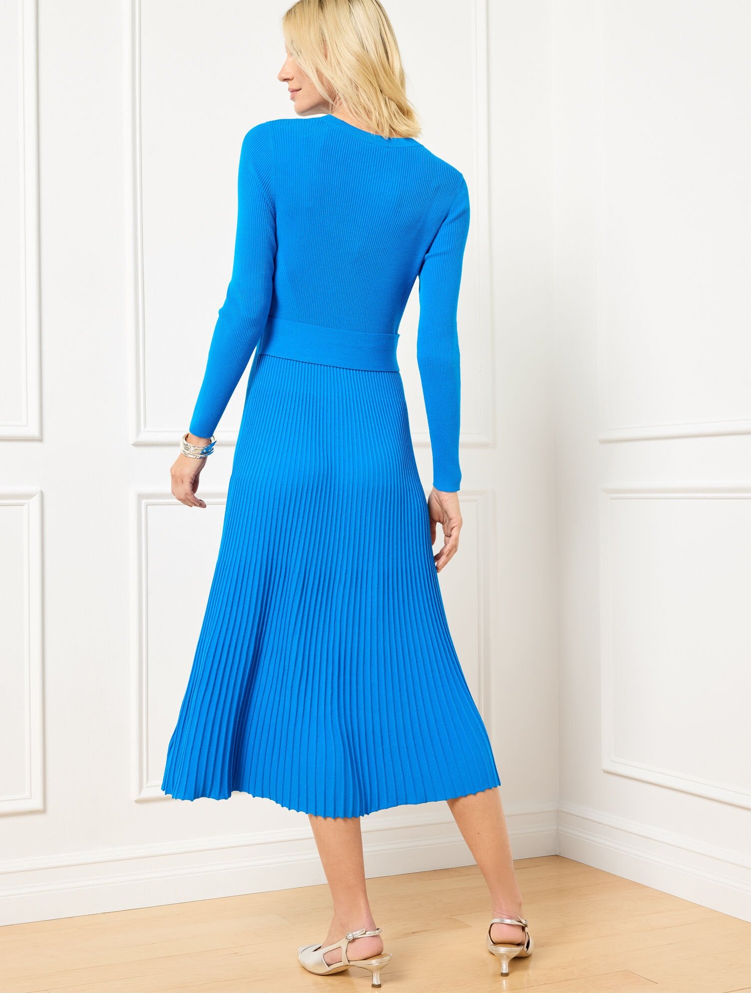 TWIST FRONT RIBBED SWEATER DRESS | Talbots discount
