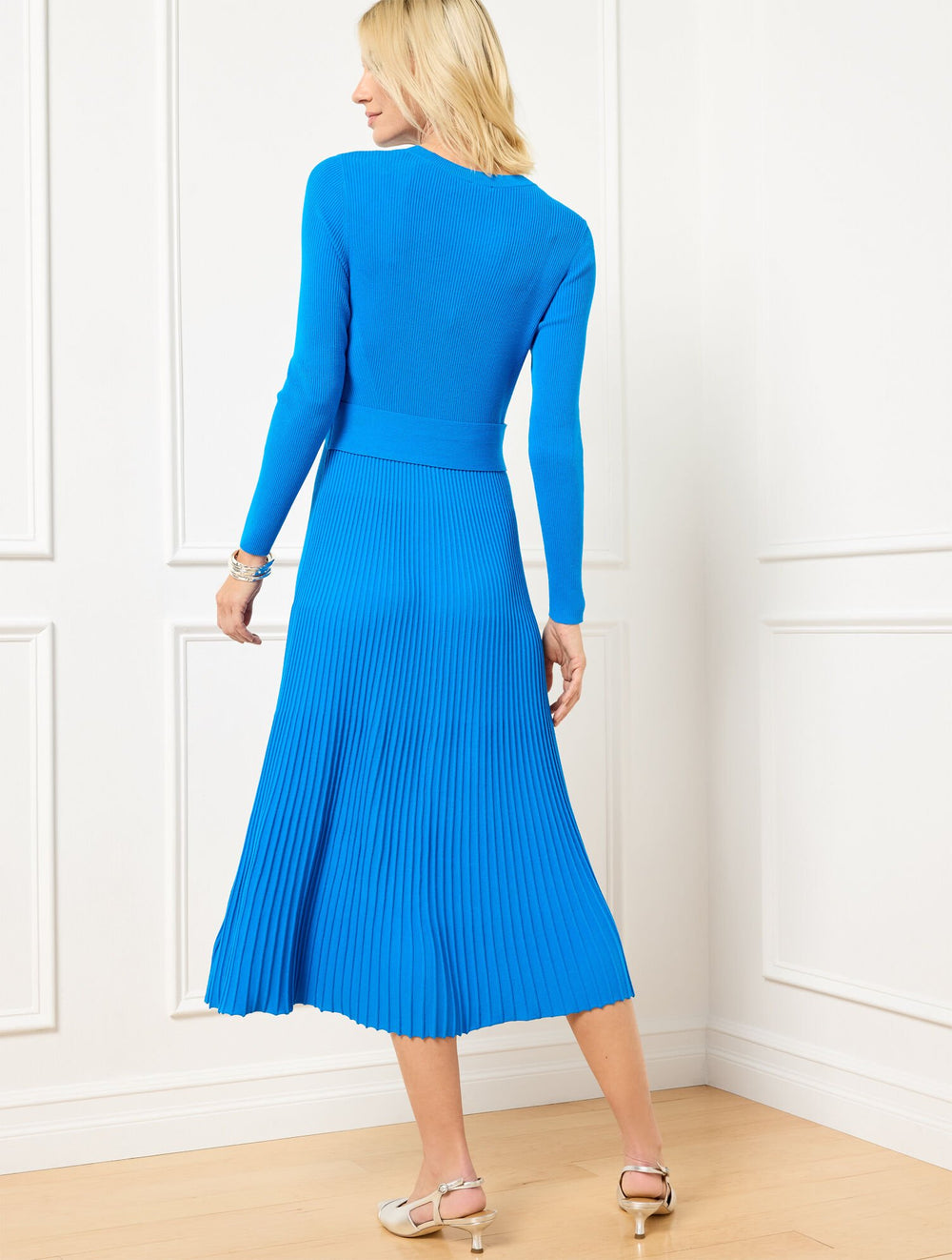 TWIST FRONT RIBBED SWEATER DRESS | Talbots discount