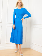 TWIST FRONT RIBBED SWEATER DRESS | Talbots discount
