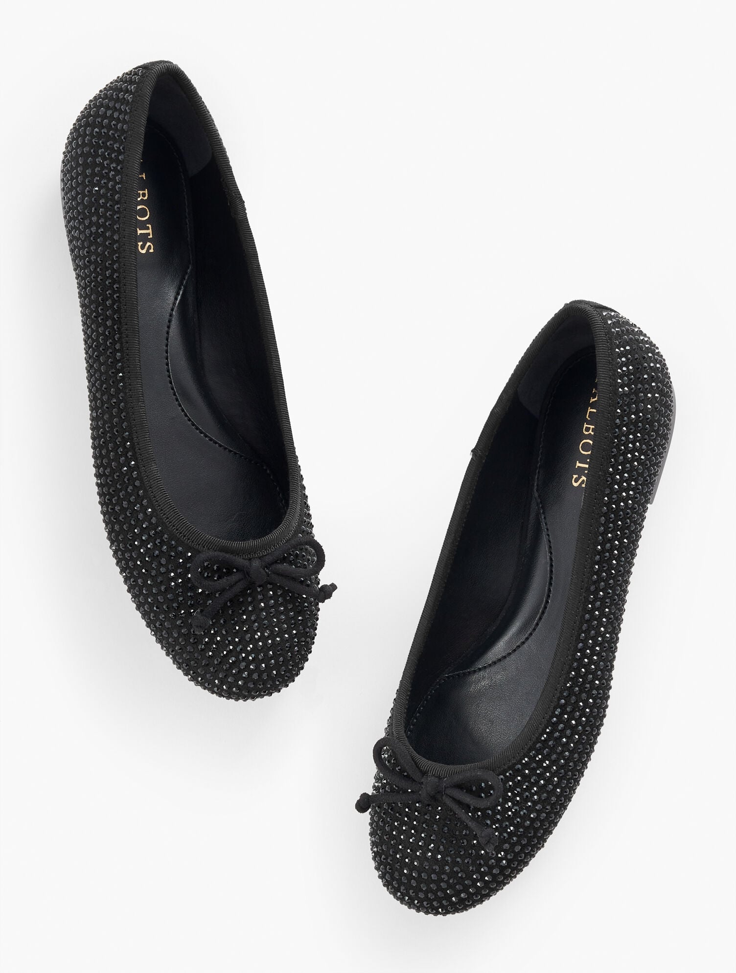 BLAIR RHINESTONE SUEDE BALLET FLATS | Talbots outlet