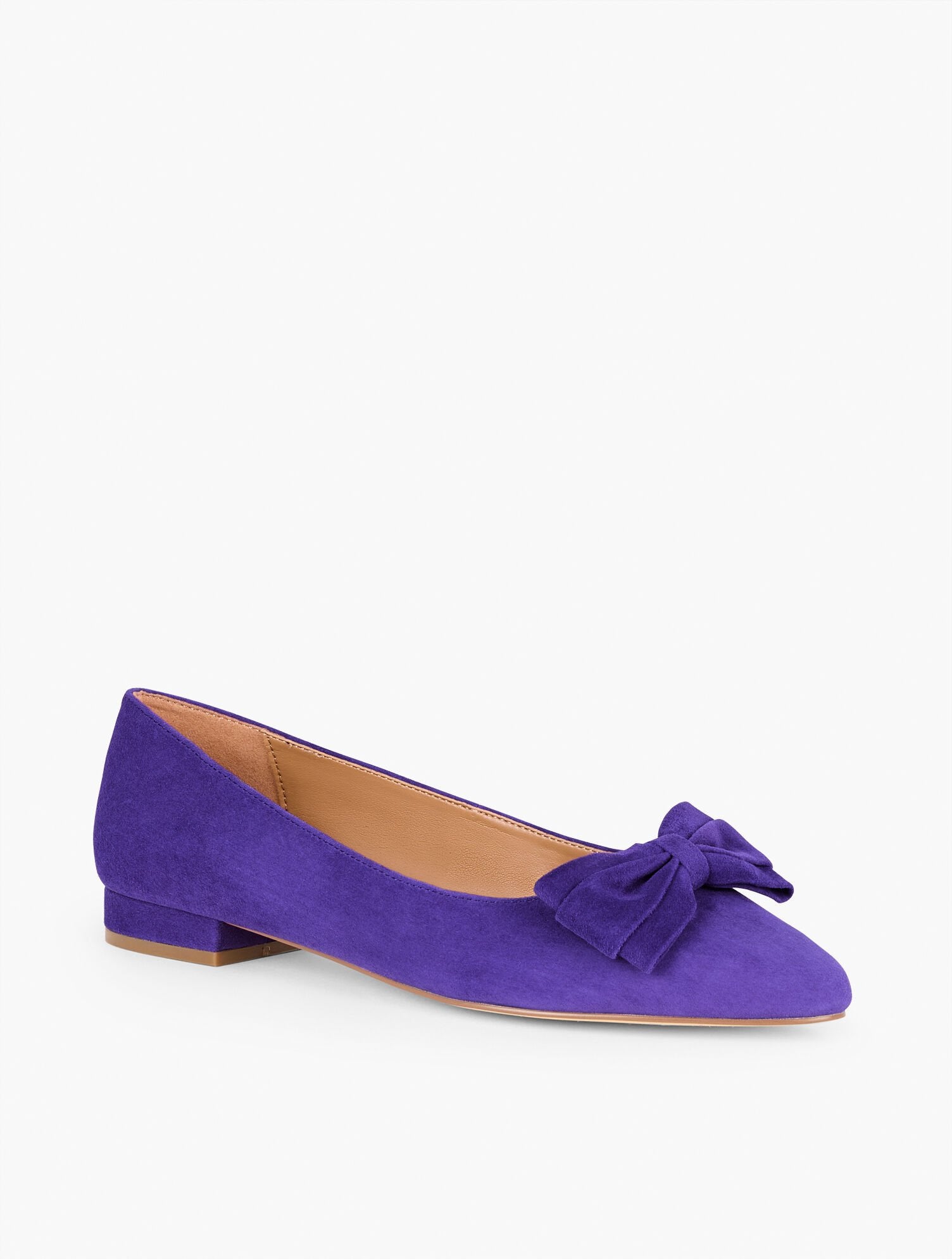 EDISON BOW SUEDE FLATS | Talbots on sale