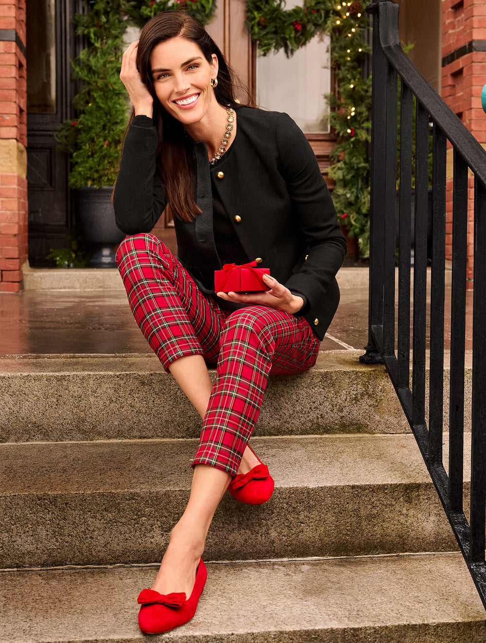 EDISON BOW SUEDE FLATS | Talbots on sale