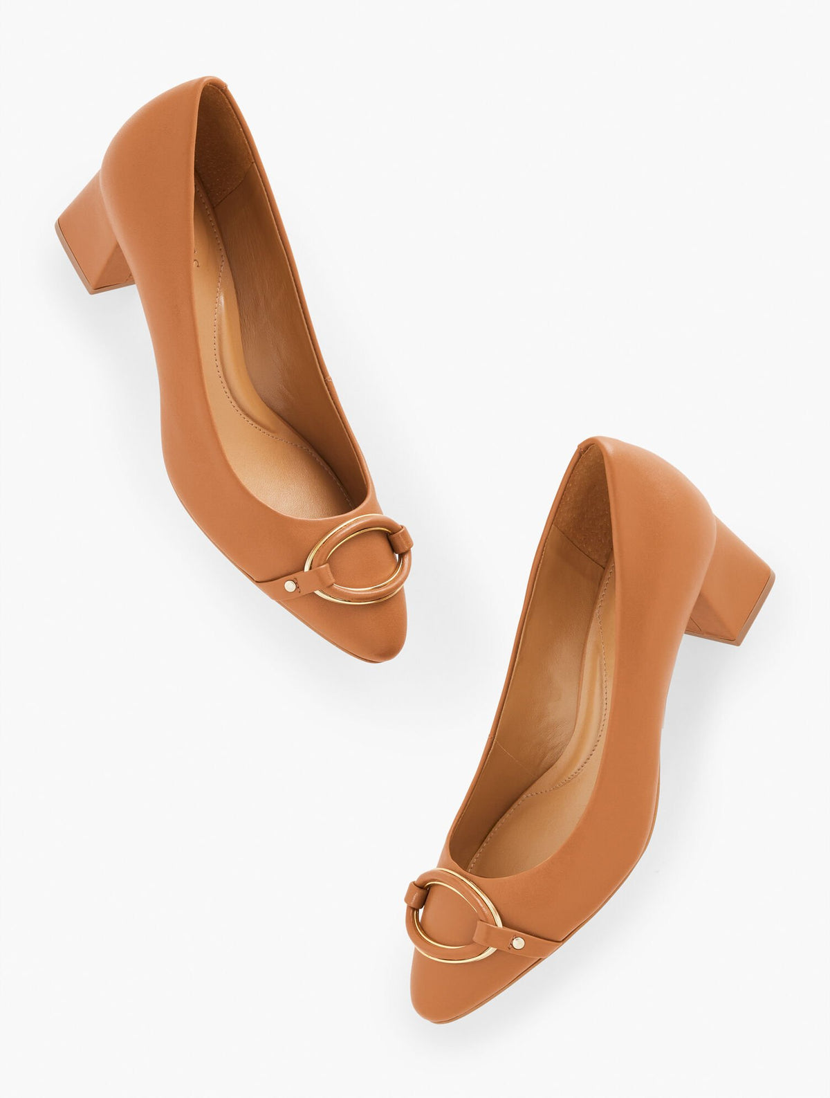KAYLA BUCKLE BLOCK HEEL NAPPA PUMPS | Talbots for sale