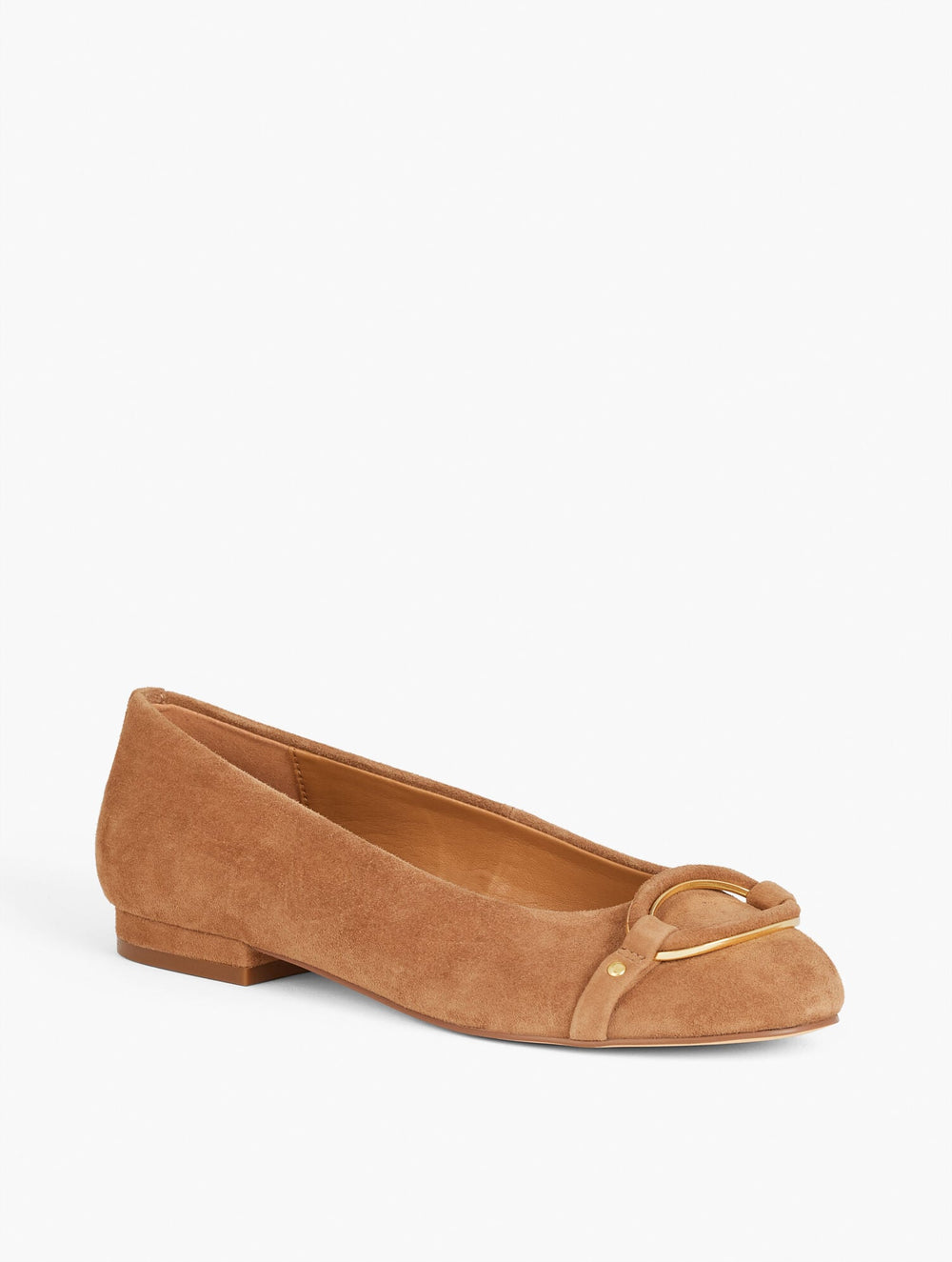 MADISON BUCKLE SUEDE BALLET FLATS | Talbots for sale