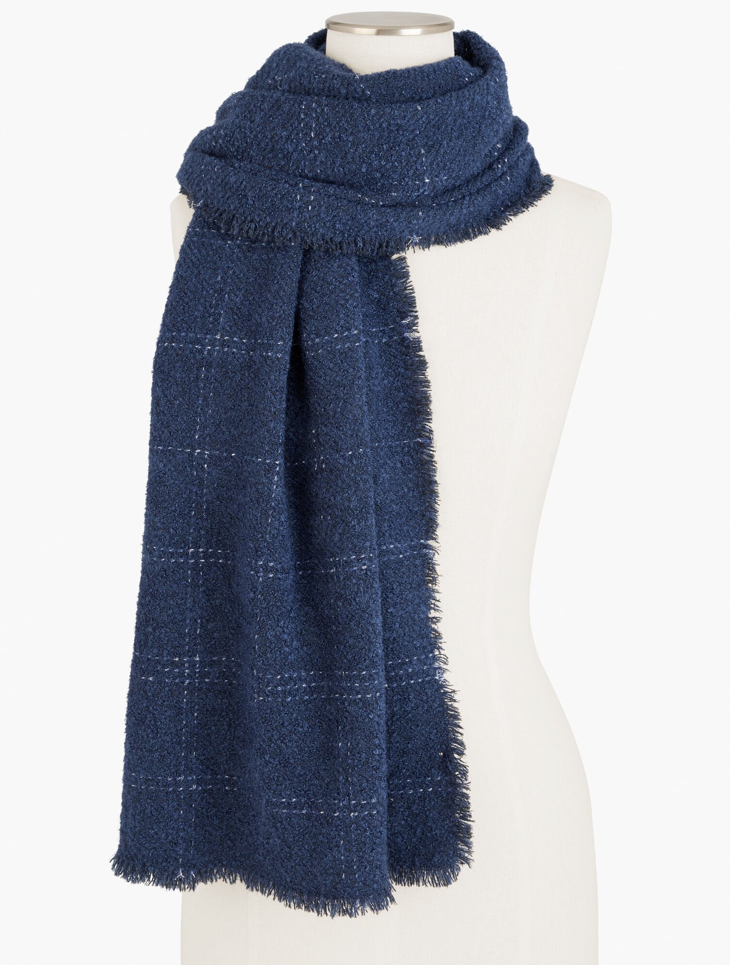METALLIC WINDOWPANE WRAP | Talbots discount