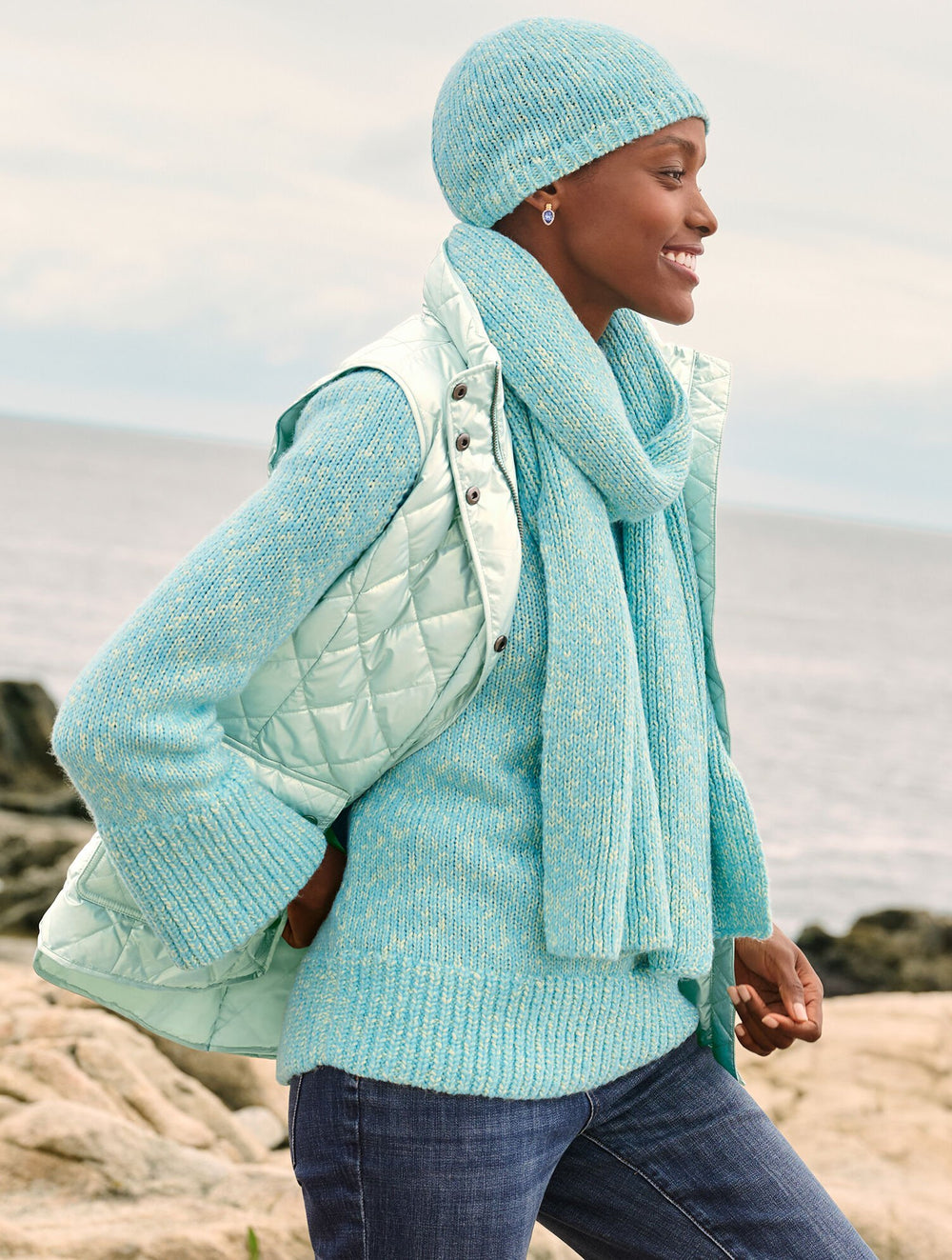 SHAKER STITCH SCARF - MARL | Talbots near me