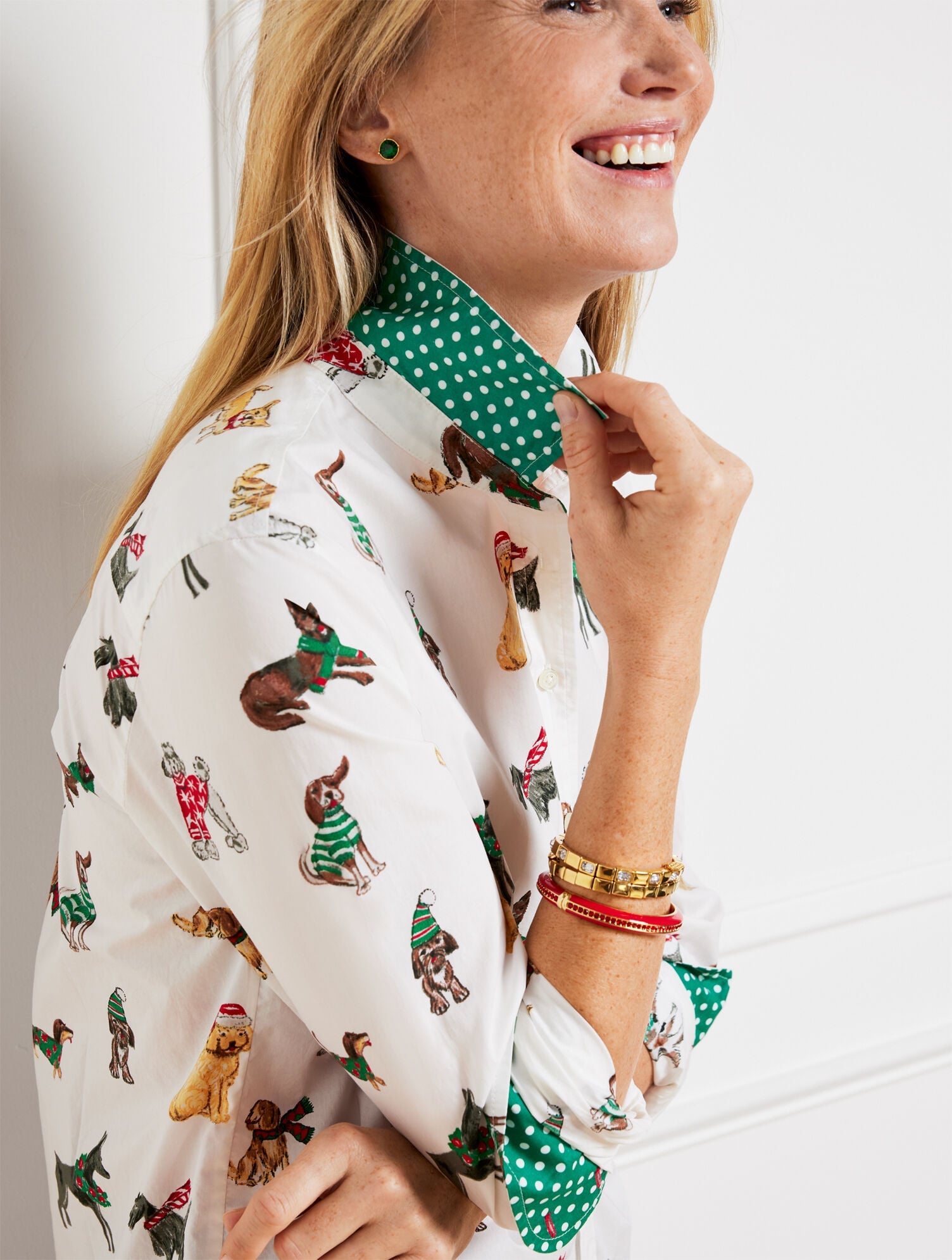 MODERN CLASSIC SHIRT - DOGS OF CHRISTMAS | Talbots near me