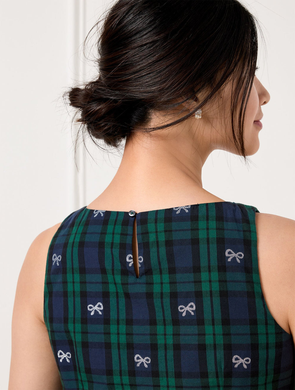 METALLIC BOW BLACK WATCH SHELL | Talbots on sale