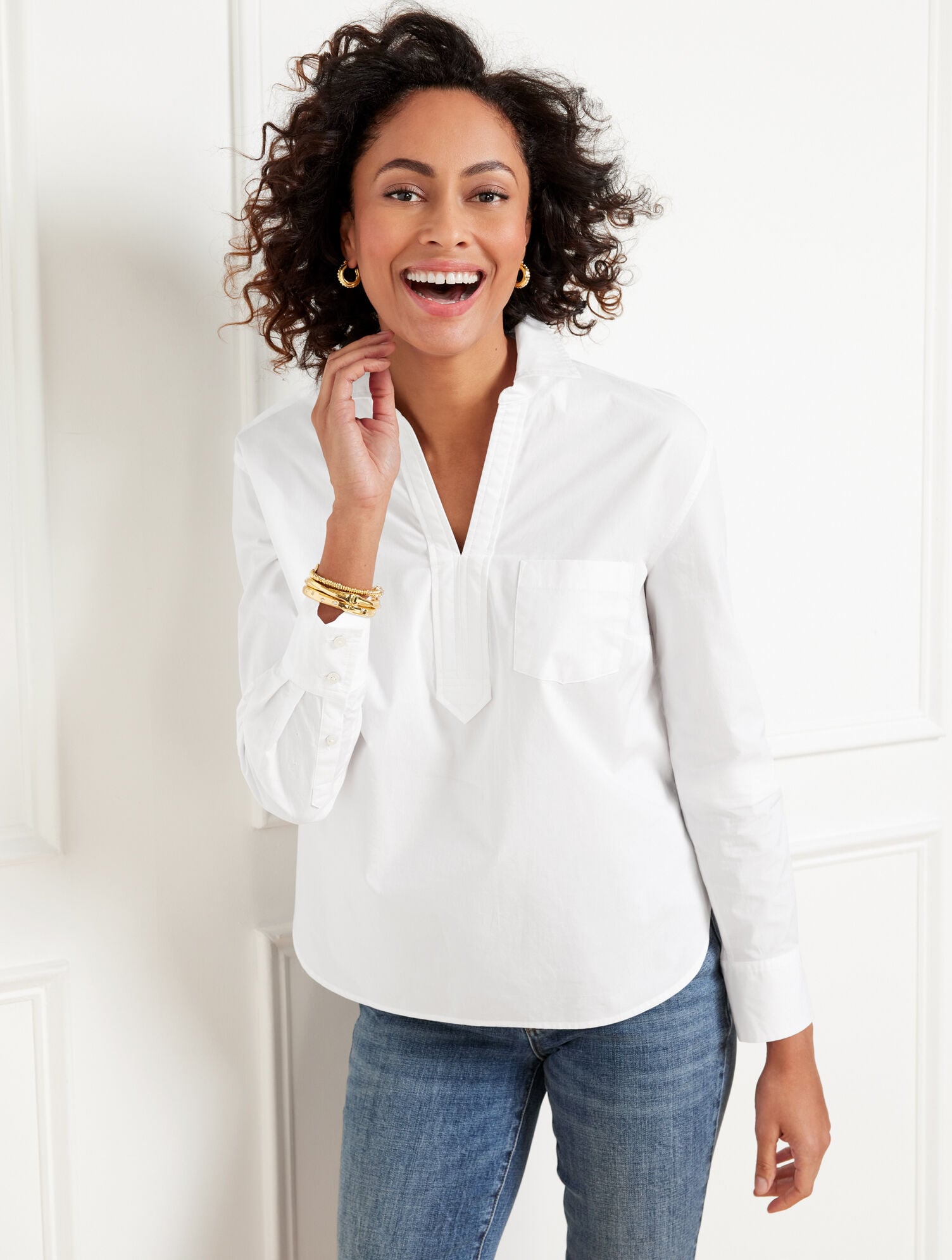 POPLIN SHORT SHIRT | Talbots outlet