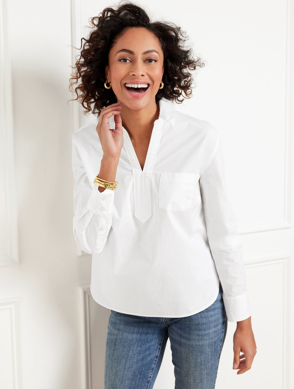 POPLIN SHORT SHIRT | Talbots outlet