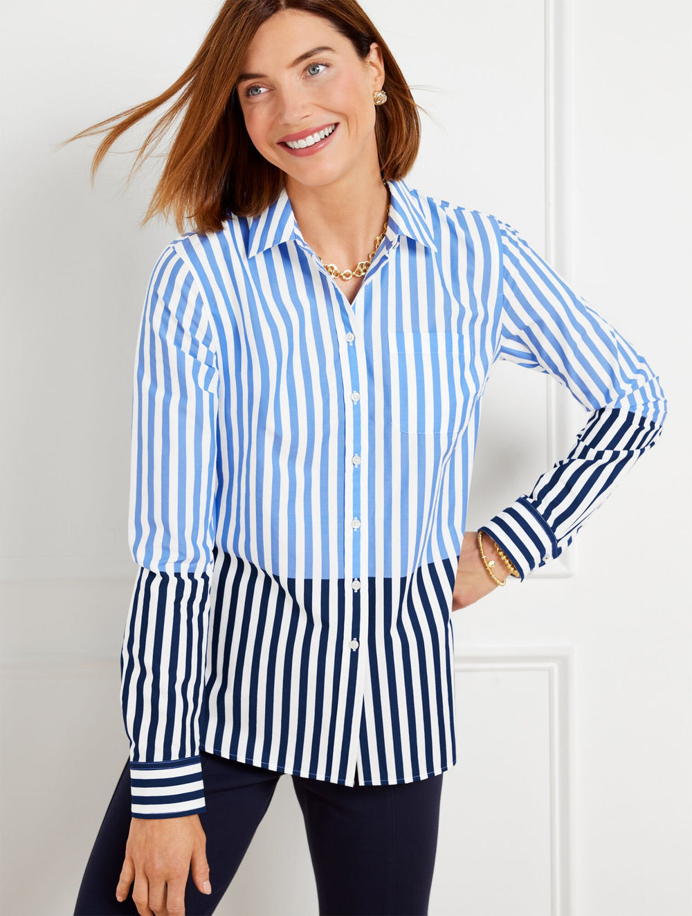 MODERN CLASSIC SHIRT - WONDER STRIPE | Talbots for sale