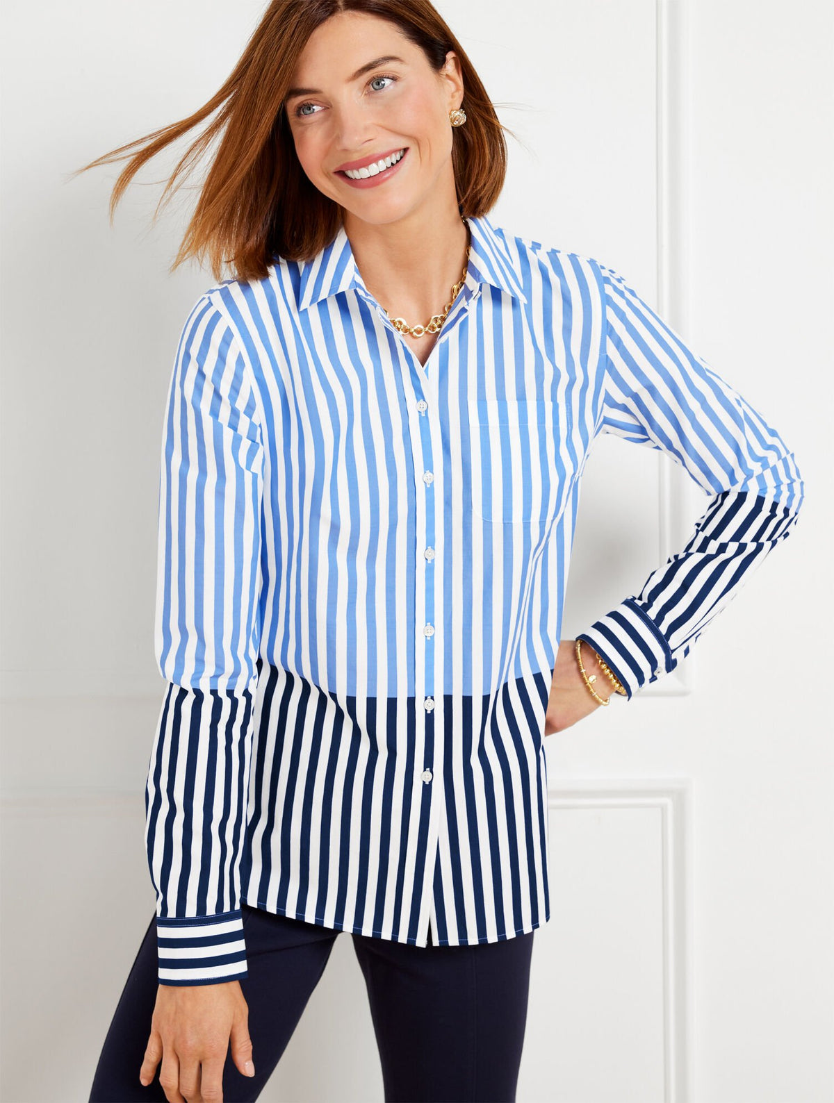 MODERN CLASSIC SHIRT - WONDER STRIPE | Talbots for sale