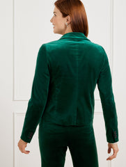 VELVETEEN CROPPED BLAZER | Talbots outlet