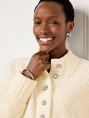 JEWEL BUTTON HENLEY PULLOVER | Talbots online