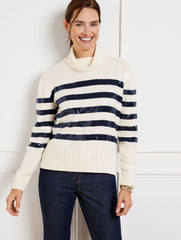TURTLENECK SWEATER - SEQUIN STRIPE | Talbots near me