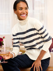 TURTLENECK SWEATER - SEQUIN STRIPE | Talbots near me