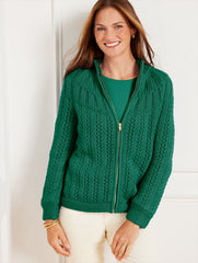 MIXED STITCH CARDIGAN | Talbots for sale