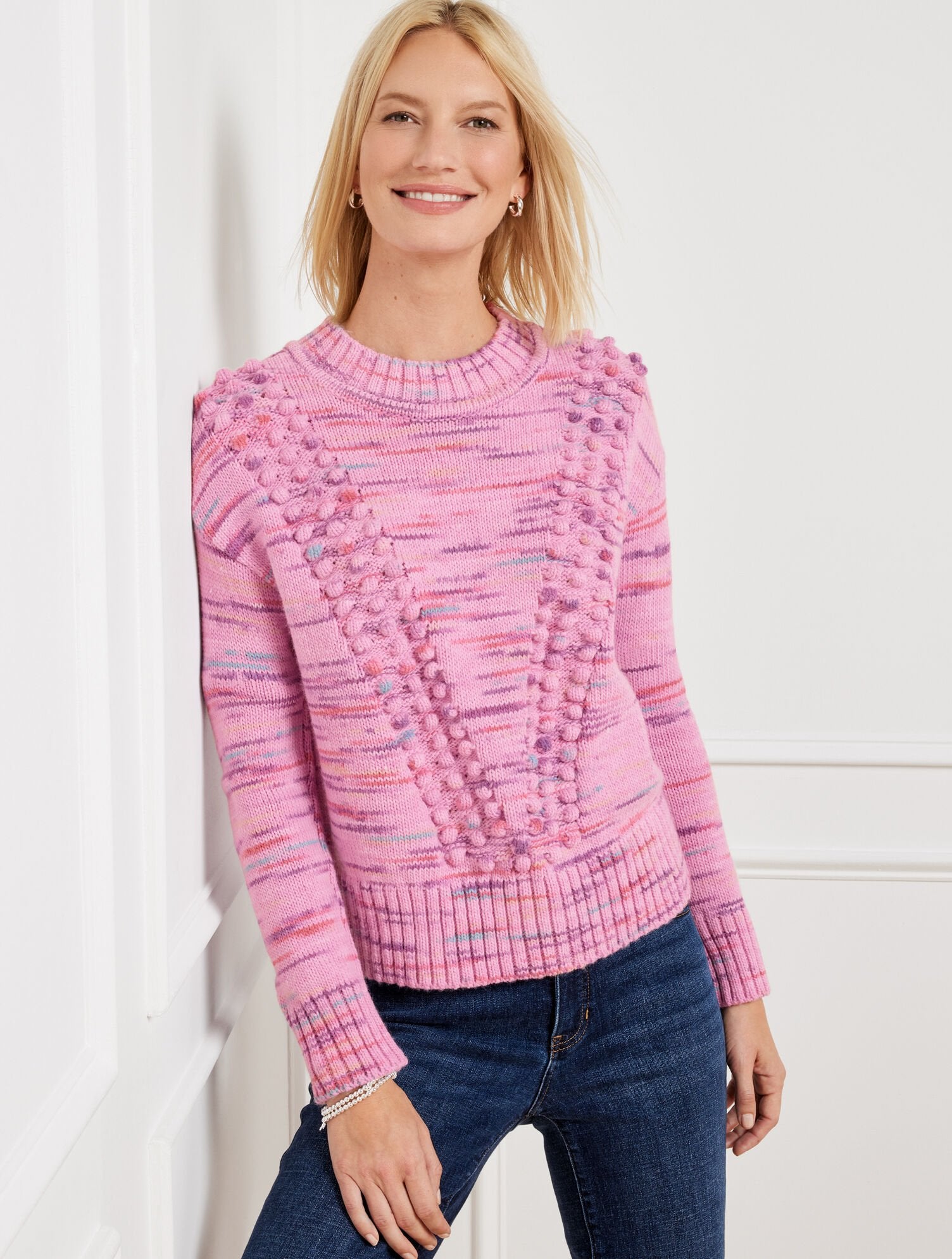 CHEVRON STITCH SWEATER - SPACE DYE | Talbots online