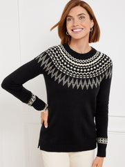 CREWNECK SWEATER - SPIRITED FAIR ISLE | Talbots on sale
