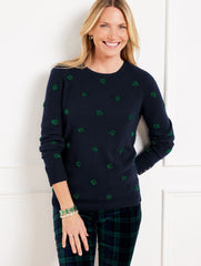 CREWNECK SWEATER - TINSEL DOT | Talbots outlet