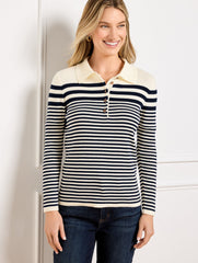 SMOOTH COTTON POLO - STRIPE | Talbots outlet