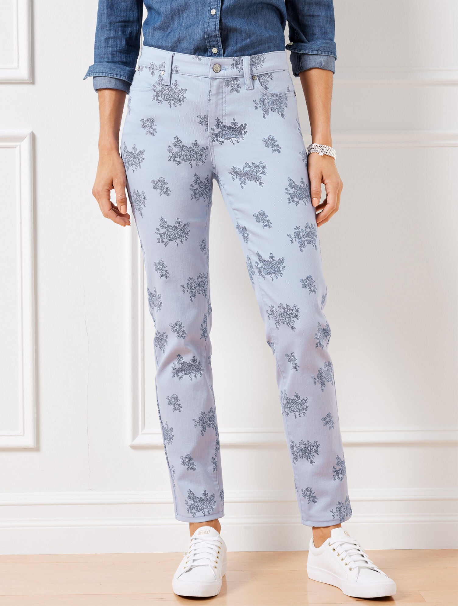 SLIM ANKLE JEANS - FLORAL BUNCHES | Talbots outlet