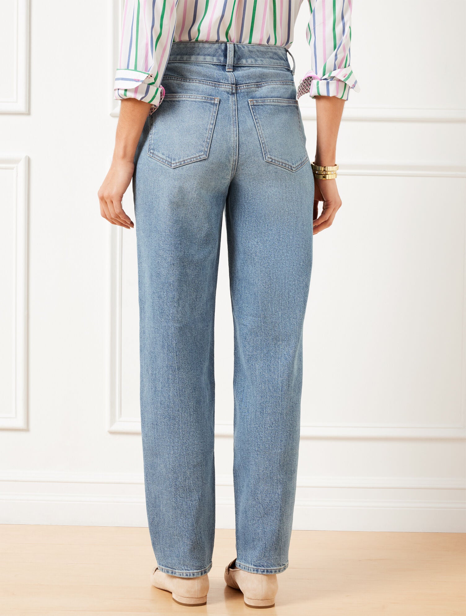 HIGH WAIST RELAXED JEANS - ALLENBY WASH | Talbots outlet