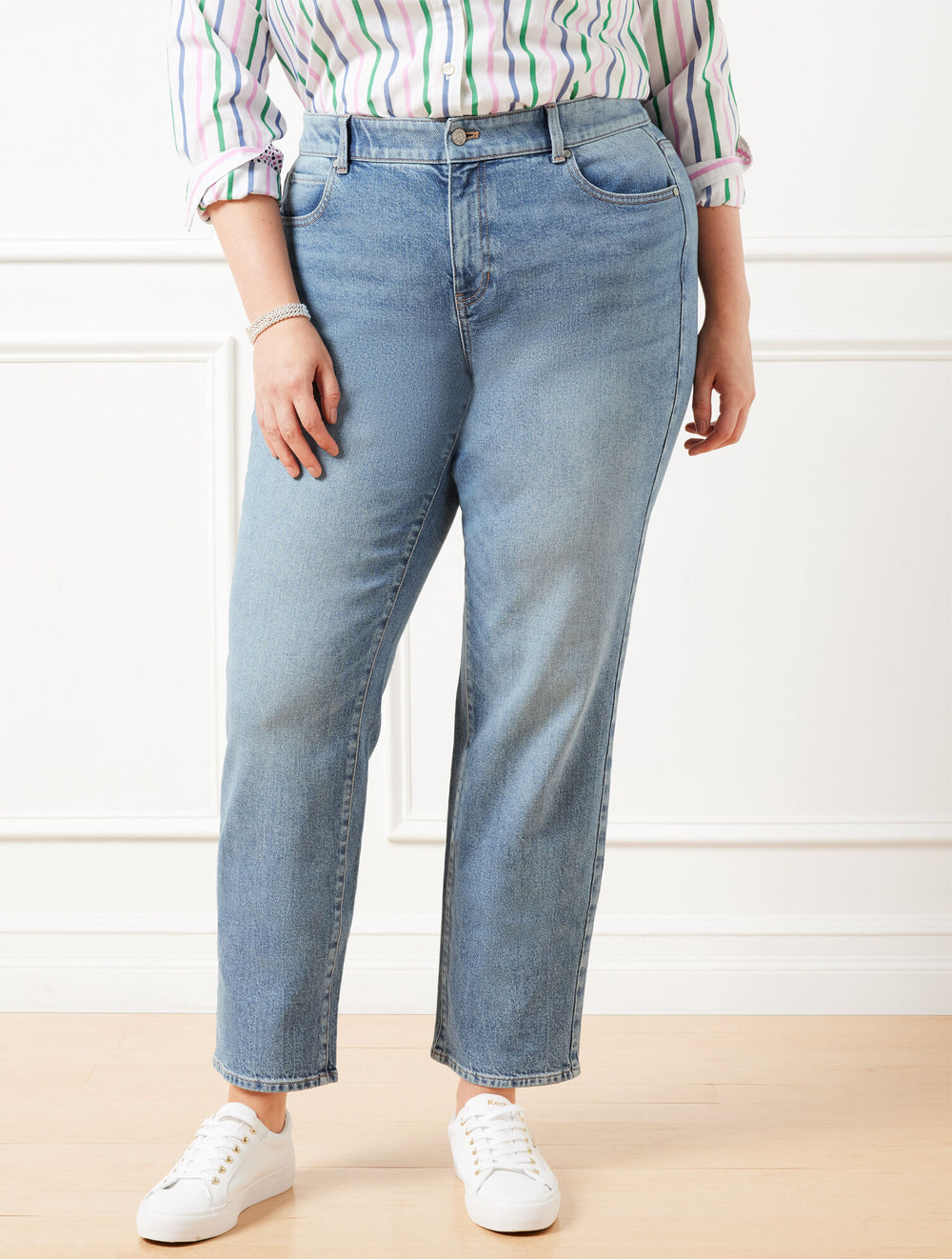 HIGH WAIST RELAXED JEANS - ALLENBY WASH | Talbots outlet