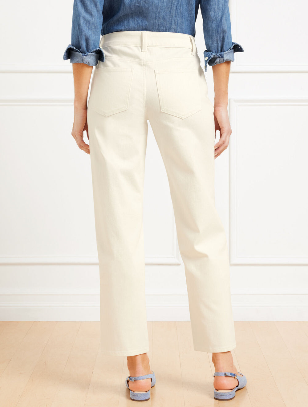 MID RISE STOVEPIPE STRAIGHT LEG JEANS | Talbots on sale