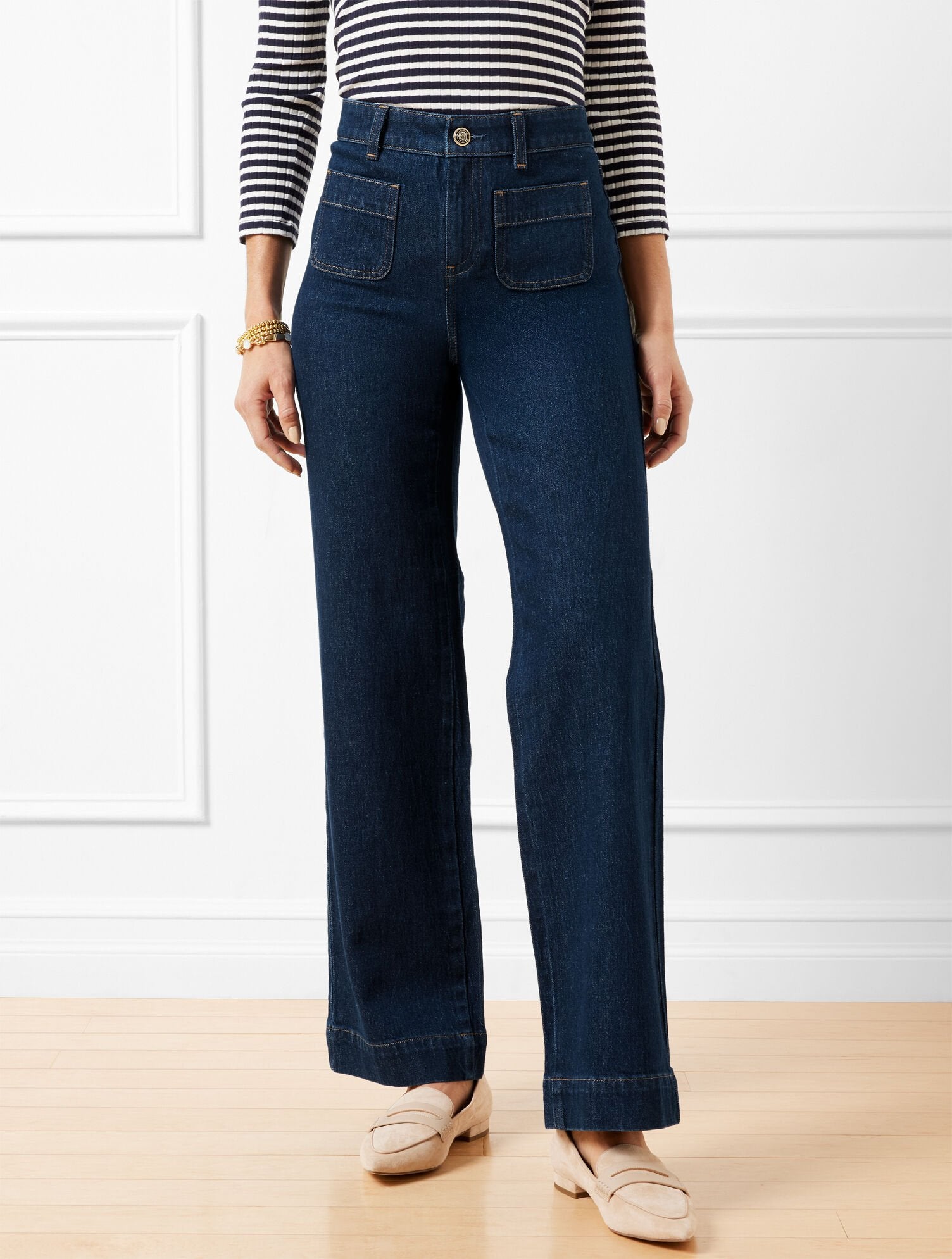 PATCH POCKET CLASSIC JEAN TROUSERS - ASTORIA WASH | Talbots online